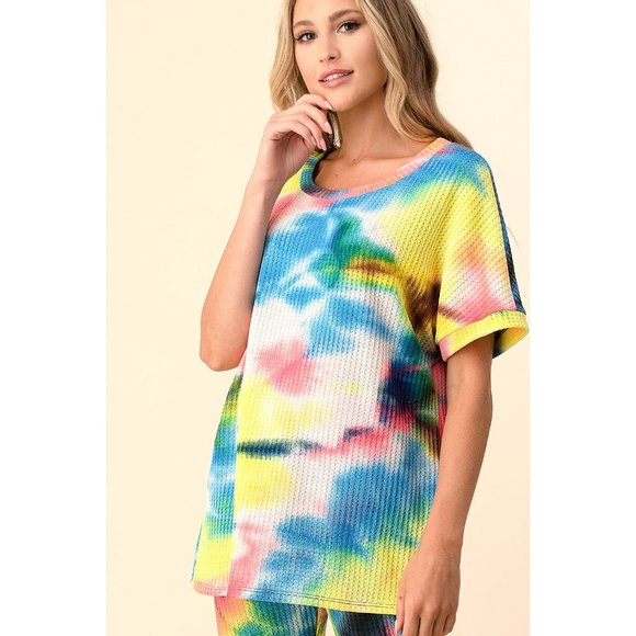 Blumin  Rainbow Tie Dye Jogger Set - Picture 2 of 7